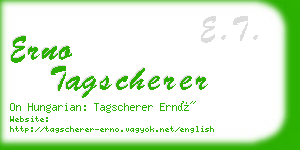 erno tagscherer business card